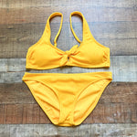 Xhilaration Yellow Textured Bikini Bottoms- Size M (we have matching top)