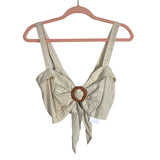 Aakaa Oatmeal Linen Crop Tank and Wide Leg Pants Set NWT- Size S (sold out online)