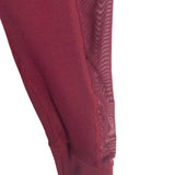 Fabletics Maroon with Side Mesh Pockets and Side Mesh Panels Leggings- Size ~XS (no size tag, fits like extra small, Inseam 23.5”)