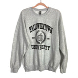 Gildan Grey Halloweentown University Monogrammed Sweatshirt- Size L