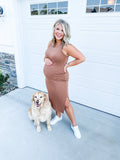 Shein Mocha Sleeveless Maxi Dress - Size M