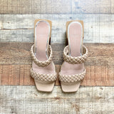 LINEA Paolo Beige Braided Double Strap Sandals- Size 9 (sold out online)