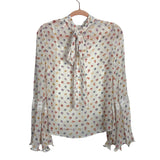 See By Chloe White Multicolor Neck Tie Blouse with Cami - Size 34