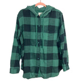 American Eagle Oversized Green Plaid Hoodie Fleece- Size M (sold out online)