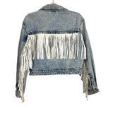 BlankNYC Washed/Fringe Denim Jacket - Size S (See Notes)
