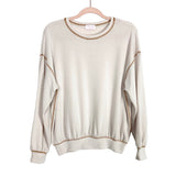 Pink Lily Cream Slouchy Pullover Top- Size M (see notes, sold out online)