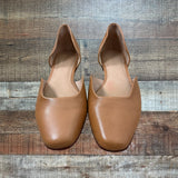 Madewell Camel Leather Flats- Size 9