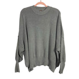 Free People Grey Ribbed Sweater- Size S