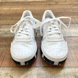 Puma White Leather Sneakers- Size 9