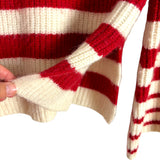 Baum Und Pferdgarten Ivory/Red Striped Alpaca Wool Blend Turtleneck Sweater- Size XS (sold out online)
