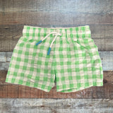 Cat & Jack Green Gingham Swim Trunks- Size 18M (see notes)