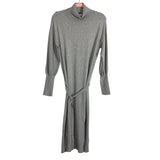 Evereve Gray Turtleneck with Tie Belt and Side Slit Adelyn Midi Sweater Dress- Size S (sold out online)