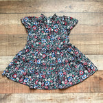 Hunter Bell Black with Multi-Color Floral Print Ruffle Dress- Size 4 (sold out online)