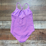Beach Riot Purple Terry Shell Print One Piece- Size 3/4T