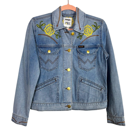 Wrangler x Yellow Rose By Kendra Scott Embroidered Denim Jacket NWT- Size S
