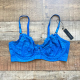 Lounge Blue Sheer Lace Flair Balcony Underwire Bra NWT- Size 34DD