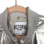 Victoria Secret Sport Silver Metallic Bomber Jacket - Size XS (See Notes)