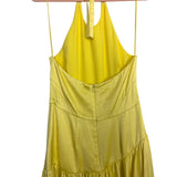 Alexis Saab Yellow Satin Halter Dress- Size S (see notes)
