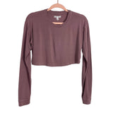 WellBeing + BeingWell Brown Cropped Tee- Size S (sold out online)