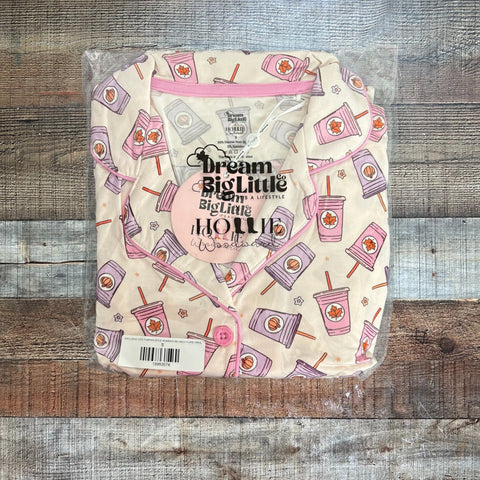 Dream Big Little x Hollie Woodward Iced Pumpkin Spice Pajama Set NWT - Size S