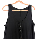 Hatch Maternity Black Button Front Jumpsuit- Size 3 (L-10/12)