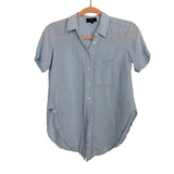 Theory Chambray Button Up Top- Size P/XS