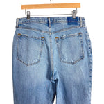 Abercrombie & Fitch Light Wash Distressed Curve Love Ultra High Rise 90's Straight Jeans-Size 32/14 Short (Inseam 28”, sold out online)