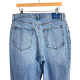Abercrombie & Fitch Light Wash Distressed Curve Love Ultra High Rise 90's Straight Jeans-Size 32/14 Short (Inseam 28”, sold out online)