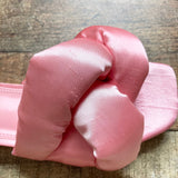 Sam & Libby Pink Knotted Satin Slide Sandals- Size 7.5