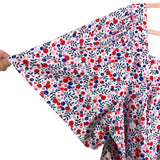 Draper James Red/Blue/Pink Berry Print Square Neck Top- Size 1X