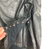 Amaryllis Black Faux Leather Bend and Snapped Fitted Skirt- Size 1XL (sold out online)