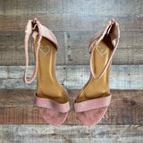 Windsor Pink Sparkle Glitter Heeled Sandals- Size 6 (see notes)