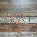 No Brand Set of Three Beaded and Rhinestone Bracelets