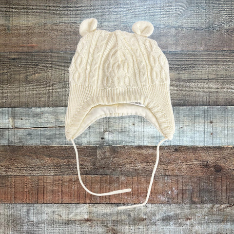H&M White Knit Hat - Size 2-6M