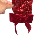 Halogen x Atlantic Pacific Red Sequin Velvet Bow Hem Pants- Size 14 (sold out online, we have matching top)