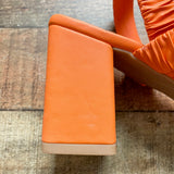 Scoop Neon Orange Double Ankle Strap Block Heel Sandals- Size 7.5 (see notes)