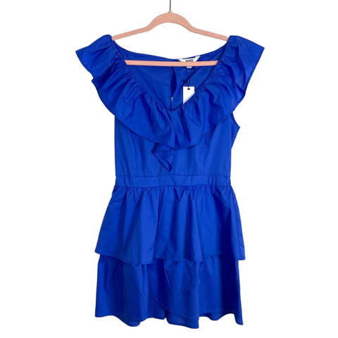 BB Dakota by Steve Madden Blue Ruffle Summer Sunset Dress NWT- Size L