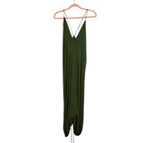 No Brand Green Halter Jumpsuit with Side Slit Hem- Size ~S (no size tag, fit S/M)
