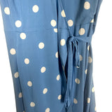 Paige Blue Polka Dot Arlyn Wrap Dress NWT- Size XL