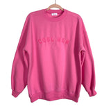 Pink Lily Pink Oversized Cool Mom Sweatshirt- Size S (see notes)