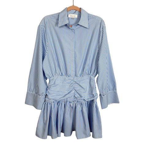 Ronny Kobo White/Blue Stripped Dress - Size M