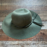 Collection 18 Olive Grove 100% Wool Adjustable Belted Hat NWT- One Size