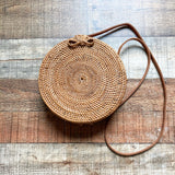 No Brand Round Rattan Shoulder Bag