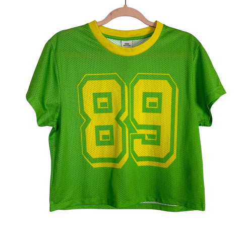 Urban Outfitters Green/Yellow Mesh 89 Tee NWT- Size L