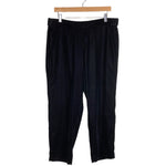 J Crew Black Velvet Pull On Pants- Size 14 (Inseam 25")