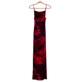 Blue Blush Burgundy Floral Dress - Size S (See Notes)