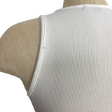 Cotton Candy LA White Ribbed with Wraparound Tie Crop Tank- Size S (see notes)