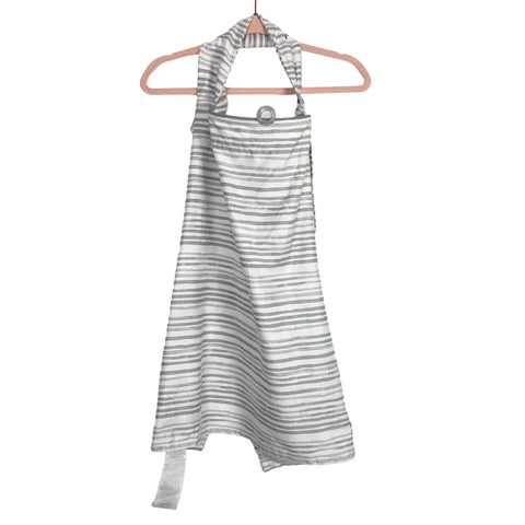 Boppy White/Gray Striped Nursing Cover