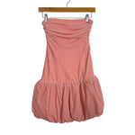 Tularosa Light Pink Velvet Strapless Exposed Back Bubble Hem Dress - Size XS (See Notes)