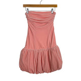 Tularosa Light Pink Velvet Strapless Exposed Back Bubble Hem Dress - Size XS (See Notes)